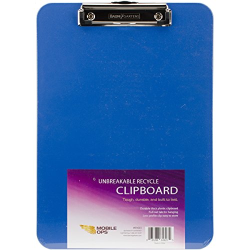 Baumgartens Mobile Ops Unbreakable Recycled Clipboard Blue (61623)