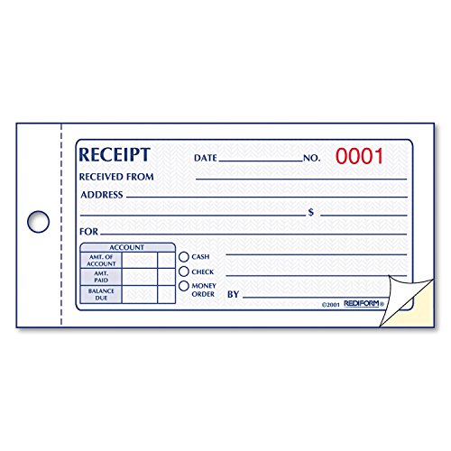 RED8L820 - Rediform Small Money Receipt Book