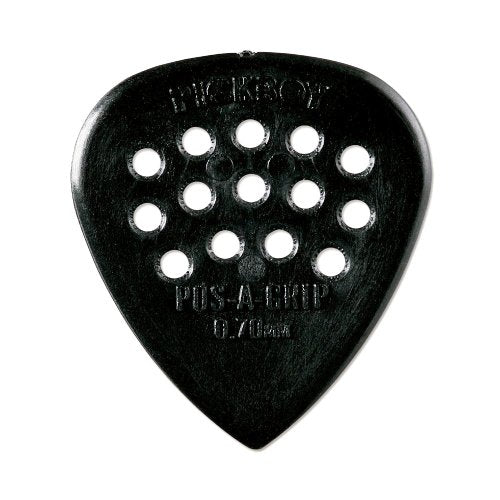 Osiamo Pickboy PB37P07 Pos-A-Grip Guitar Picks, Black, Carbon/Nylon, 0.70mm, 10 Picks