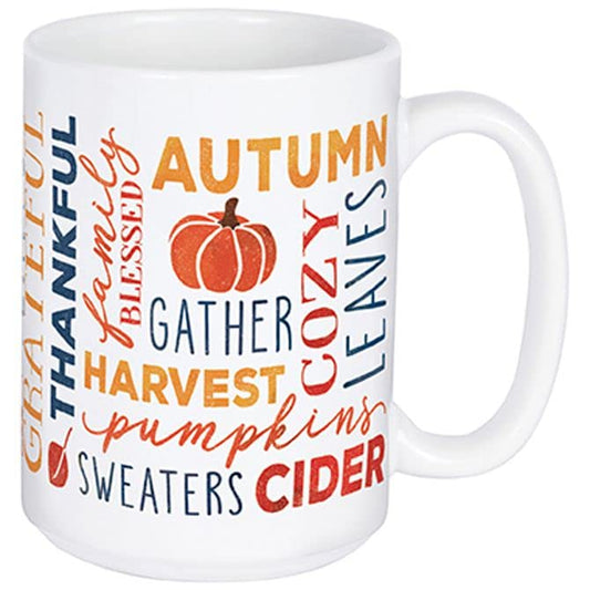Carson Home Fall Collage Boxed Mug, 5.25-inch Length, 15 oz., Ceramic