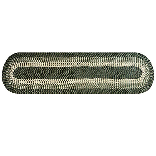 Better Trends Alpine Braid Collection is Durable & Stain Resistant Reversible Indoor Area Utility Rug 100% Polypropylene in Vibrant Colors, 24 in x 108 in, Hunter Stripe