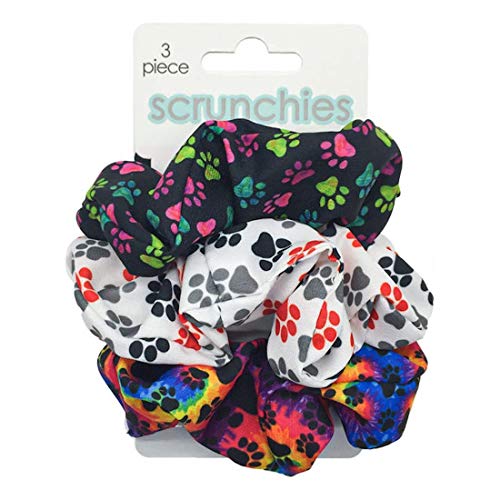 Spoontiques Pawprints Scrunchies (3-Pack)