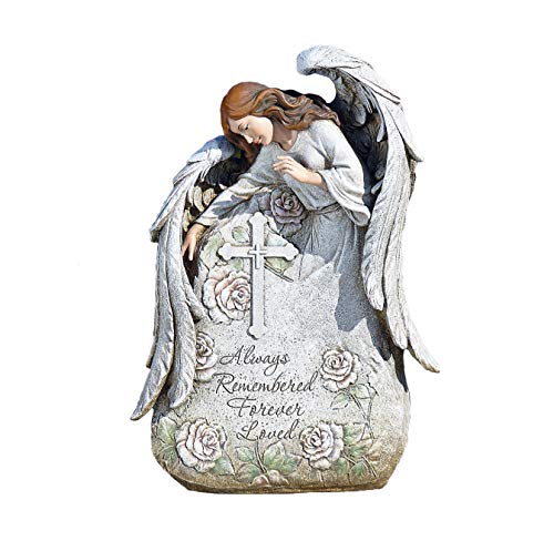 Roman Memorial Angel Garden Stone 16-Inch