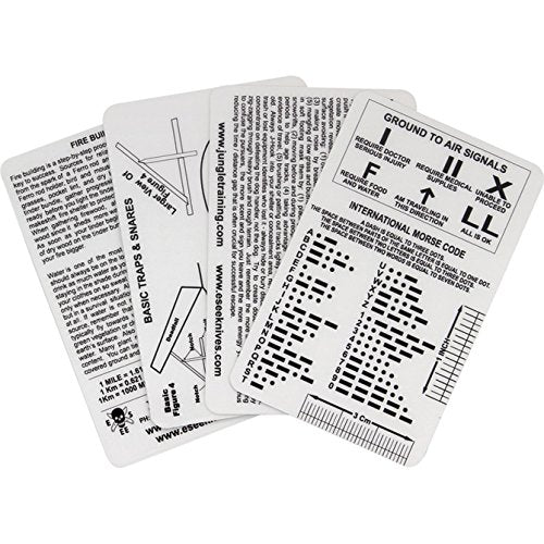 Blue Ridge Knives ESEE Plastic 4 Card Set for Survival, Multicolor