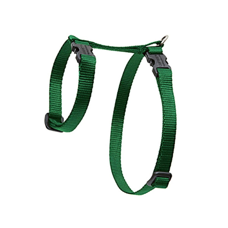 LupinePet Basics 1/2" Green 12-20" H-style Harness for Small Pets