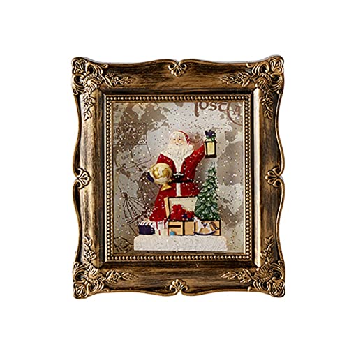 RAZ Imports 2022 Holiday Water Lanterns Santa with Lantern Lighted Water Picture Frame
