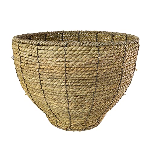 Foreside Home & Garden Large Dry Basket Planter Seagrass & Metal