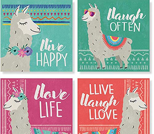 Carson Llama Square House Coaster Set