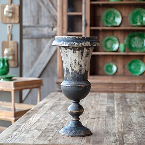 Park Hill Collection ECM90551 Black Mantel Decorative Urn, 22.75-inch Height