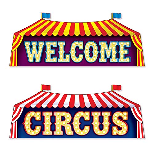 Beistle Circus Carnival Sign Cutouts - 2 Pcs.