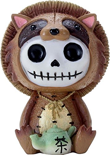 Pacific Trading SUMMIT COLLECTION Furrybones Tanuki Signature Skeleton in Japanese Raccoon Costume with Tea Pot