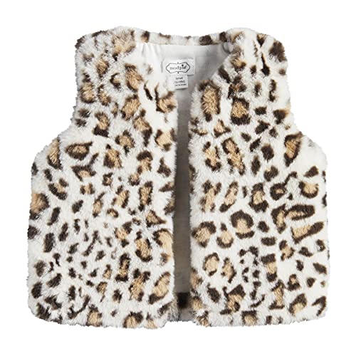 Mud Pie Brown Leopard Fur Vest, Large