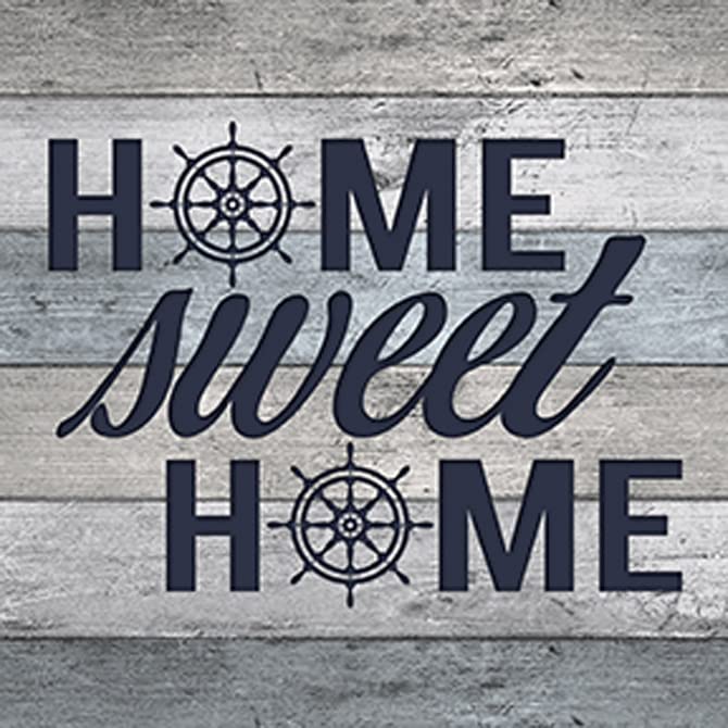 Carson Home Sweet Home House Coaster, 4-inch Square, Set of 4