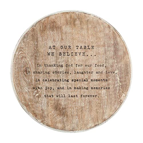 Mud Pie Table Lazy Susan, 16 1/2" dia, Brown