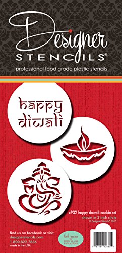 Happy Diwali Cookie Stencil Set by Designer Stencils