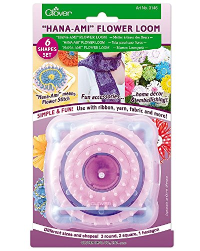 Clover "Hana-Ami" Flower Loom 6 Shape Set, Pink/Blue (3146)