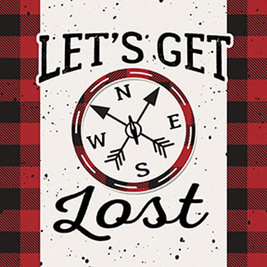 Carson Home Let's Get Lost House Coaster, 4-inch Square, Set of 4
