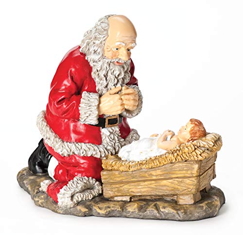 Roman Kneeling Santa Christmas Figurine
