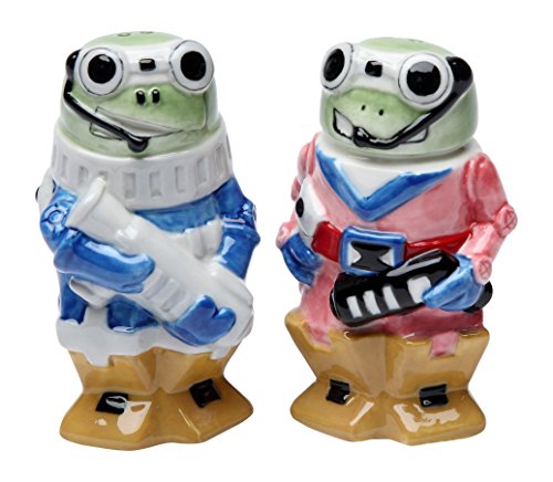 Cosmos Gifts StealStreet SS-CG-20729 Double Painted Robot Space Suit Frog Salt and Pepper Shaker Set