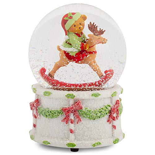 Roman 133486 Snow Globe 100MM Rocking Horse Dome, 5.5 inch, Multicolor