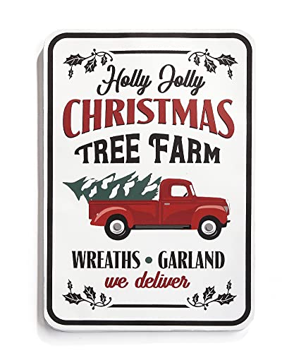 Giftcraft 682431 Christmas Metal Wall Sign with Sentiment, 18.5 inch, Metal