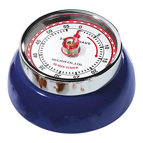 Frieling Zassenhaus Magnetic Retro 60 Minute Kitchen Timer, 2.75-Inch, Navy Blue