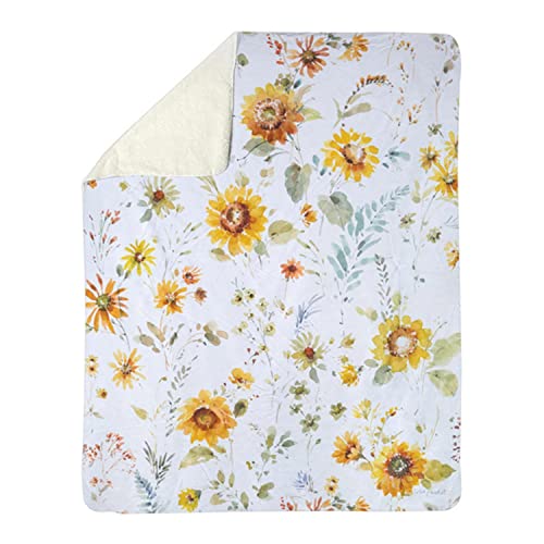 Manual SASFOR Sunflower Forever Fleece Throw, 60-inch Length