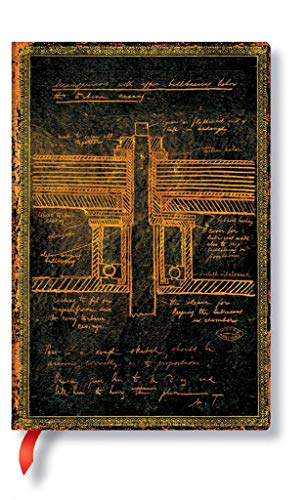 Paperblanks | Tesla, Sketch of a Turbine | Embellished Manuscripts Collection | Softcover Flexi | Mini | Unlined | 208 Pg | 80 GSM