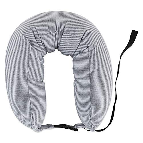 Bucky Microbead Pillow, Gray Stripe