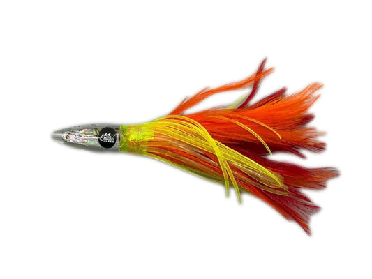 MagBay Premier 6" Tuna Feather Lures - Trolling Feathers (Orange)