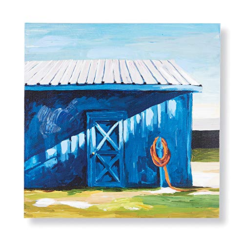 Napa Home & Garden The Blue BARN Hand-EMBELLSHD GICLEE