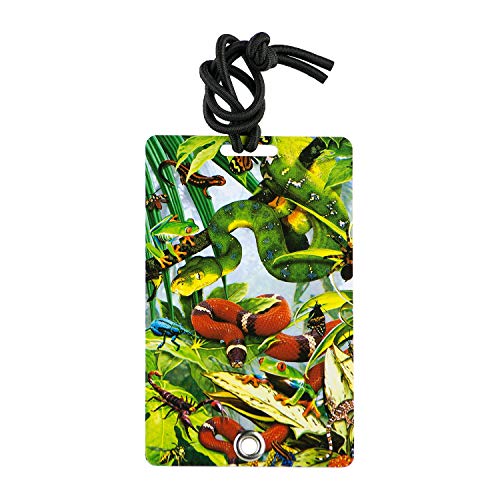 Yay Novelty YaYtag, 2 Pack Luggage Tags with Privacy Cover, Colorful Luggage Tags, Fun Luggage Tags, Snakes Luggage Tags, ID tags, Scary Creatures