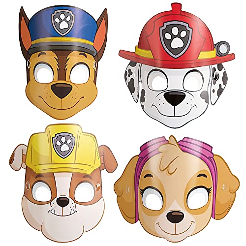 Unique Industries PAW Patrol Party Masks, Assorted 8ct