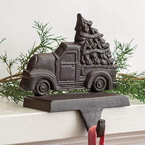 CTW 370343 Cast Iron Truck with Tree Stocking Holder, 6-inch Width, Brown