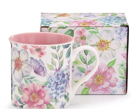 burton + BURTON Colorful Flower blooms And Butterflies Floral 11"oz Coffee Mug