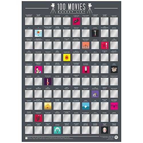 Gift Republic 100 Movies Bucket List Poster, Black