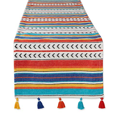 DII Design Caliente Collection Kitchen, Table Runner, 13x72, Picante Stripe