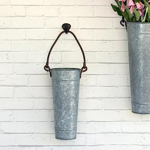Park Hill Collection Tall Metal Display Bucket with Handle-14