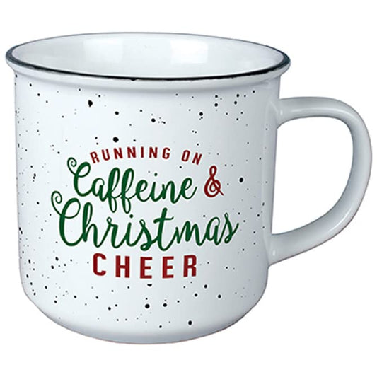 Carson Home Caffeine and Cheer Vintage Mug, 3.75-inch Length, 13 oz