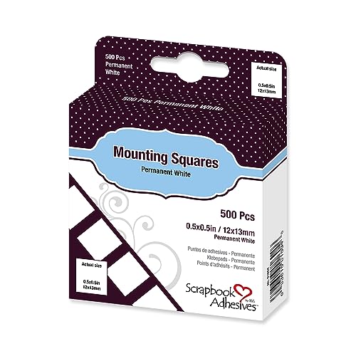 Scrapbook Adhesives by 3L 3L Scrapbook Adhesives Permanent Mounting Squares, 1/2 X 1/2 Inch, White