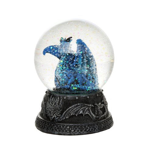 Pacific Trading Dragon Ball Water Globe with Glitters 80mm Resin Figurine Home Decor Gift Collectible (Quicksilver Blue)