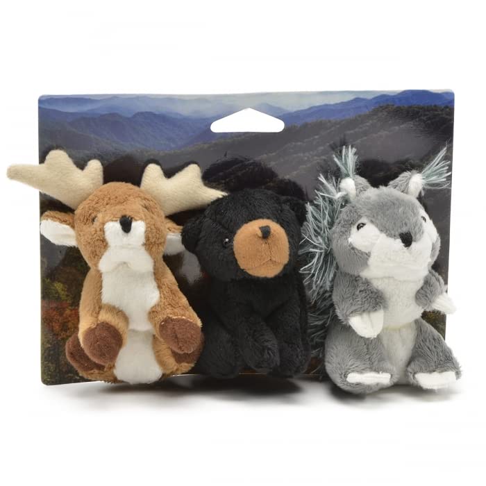 Unipak 1188GS Wildlife Plush Trio Great Smokey Mountain Plush Figure, Set of 3