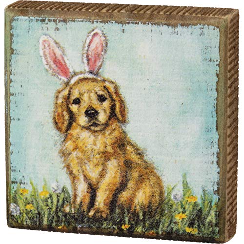 Primitives by Kathy 109170 Wooden Box Sign (Puppy Ears)