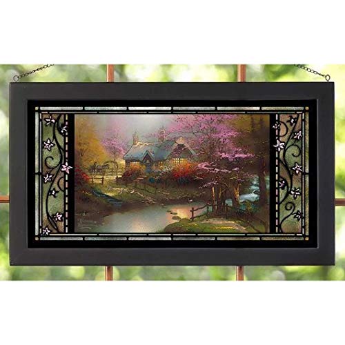 Wild Wings(MN) Wild Wings 5386600405 Stained Glass Art, 23-inch Width (Stepping Stone Cottage)