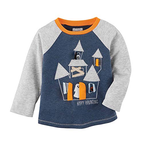 Mud Pie Haunted House TEE, Blue, 12-18 Months