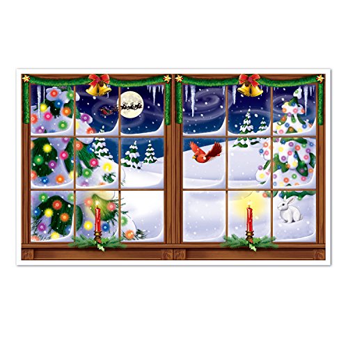 Beistle Snowy Christmas Insta-View Party Accessory (1 count) (1/Pkg)