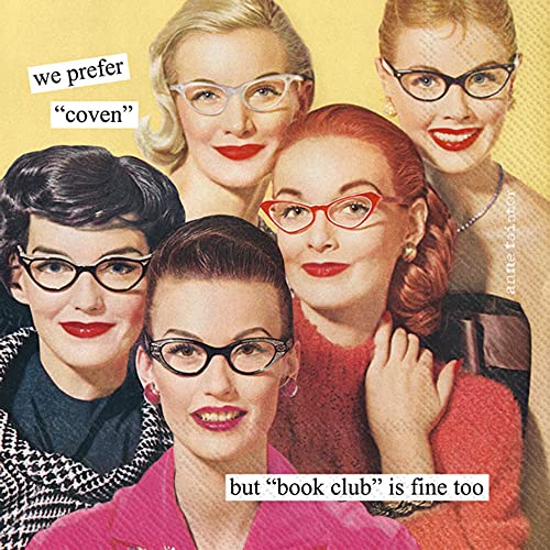 Boston International IHR Anne Taintor, 20 Count Cocktail Beverage Paper Napkins, 5 x 5-Inches, Coven