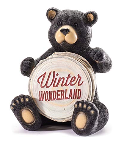 Giftcraft 667796 Bear and Coaster Set, Set of 4, Resin