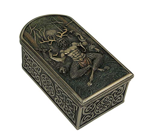 Unicorn Studio Veronese Design Cernunnos Celtic Horned God of Animals and The Underworld Trinket Box