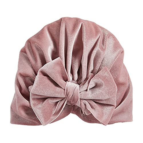 Mud Pie Baby Girls' Pink Velvet Bow Hat, One Size